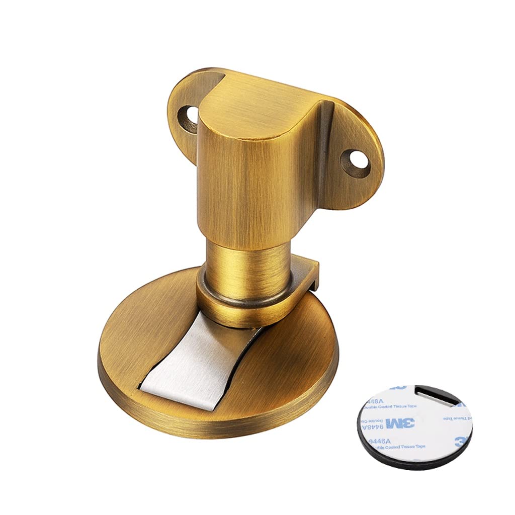 Door Stopper,Doorstops,Stainless Steel Perforated-Free Stop Toilet Anti-Collision Artifact Touch Wall Suction