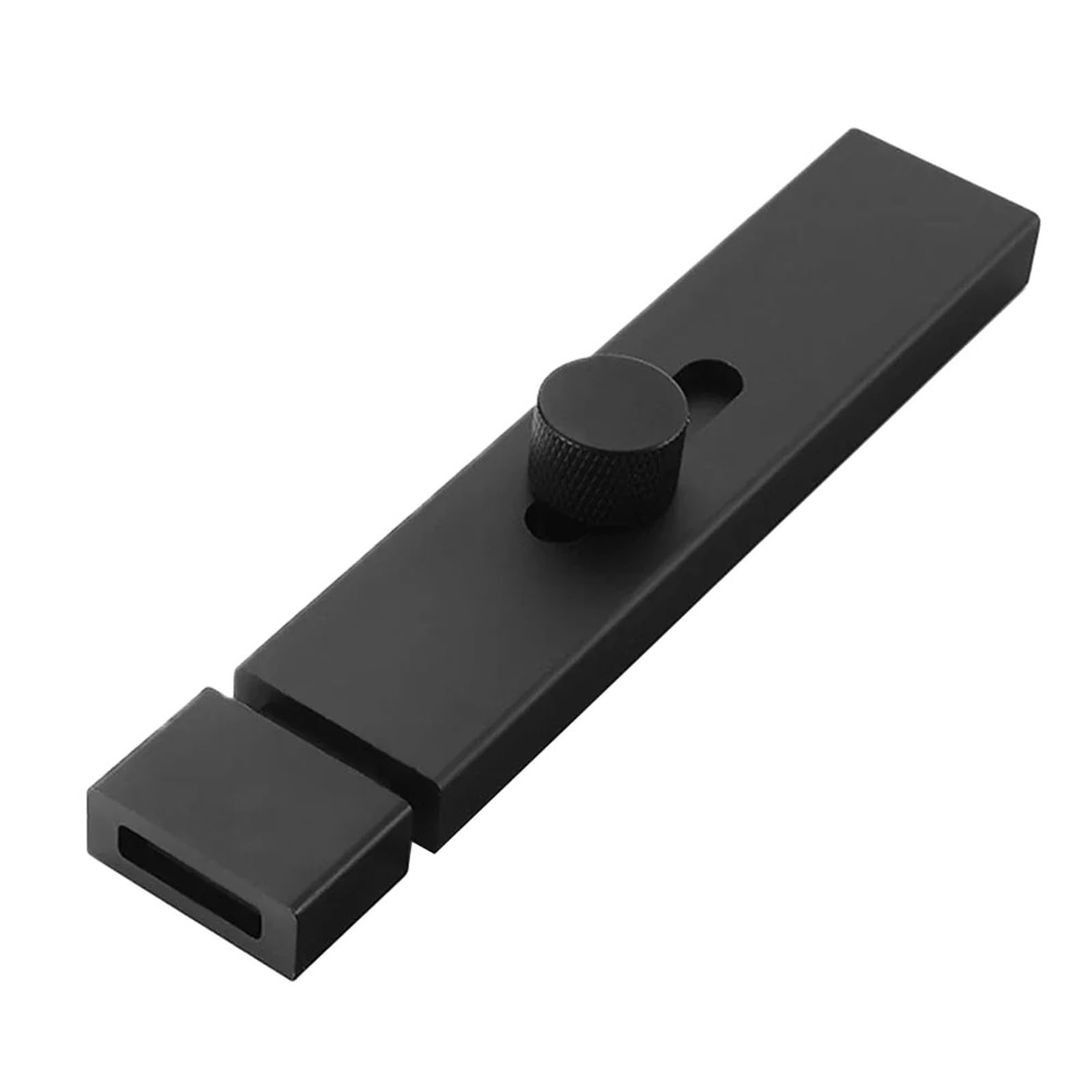 Gate Bolt Door Lock Latch Punch-Free Bolt Sliding Bolts Anti-Theft Security Aluminum Alloy Toilet Gate Hardware(Black 150mm)