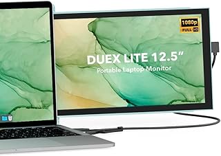Duex Lite New Mobile Pixels Portable Monitor (2023 Upgraded), 12.5" Full HD IPS Laptop Screen Extender, USB C/HDMI Powered Plug and Play,Windows/Mac/Android/Switch Compatible (Jadeite Green)