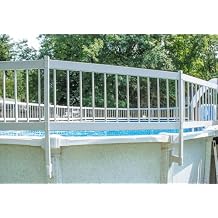 Aqua Select Above Ground Swimming Pool Resin Safety Pool Fence Base | Premium Quality UV Protected Vinyl | Keeps Pool Toys in and Intruders Out | Kit C - 2 Sections | Easy Installation | White