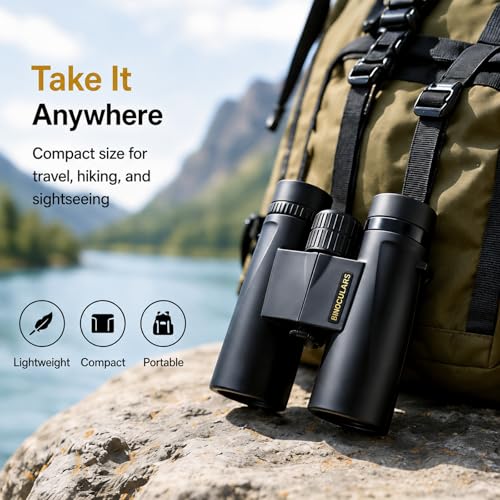 Image of Asacam 12x42 Binoculars for Adults, HD BAK4 Prism for Bird Watching