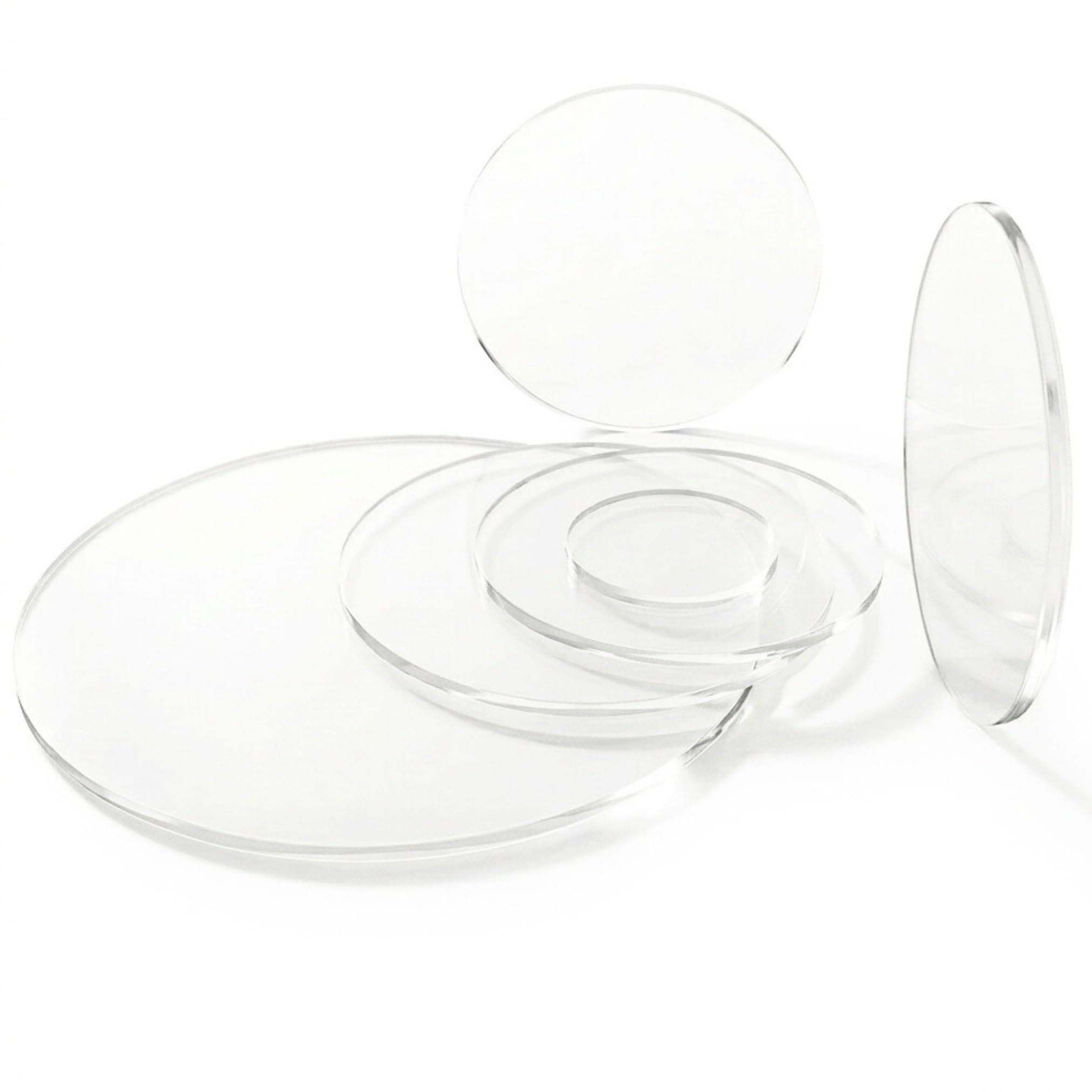 Clear Acrylic Round Terrarium Lid, Transparent Acrylic Disc for Glass Jars, Closed Terrarium Containers, Craft and DIY Projects, Multiple Sizes from 3 cm to 20 cm (9 cm Diameter)