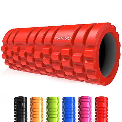 KG Physio Foam Roller - Rouleau de Massage Musculaire pour les Jambes, le Dos et les Bras - Rouleau de Massage Musculaire Ultraléger Essentiel pour Relâcher les Tensions Musculaires - 33x13cm Cover
