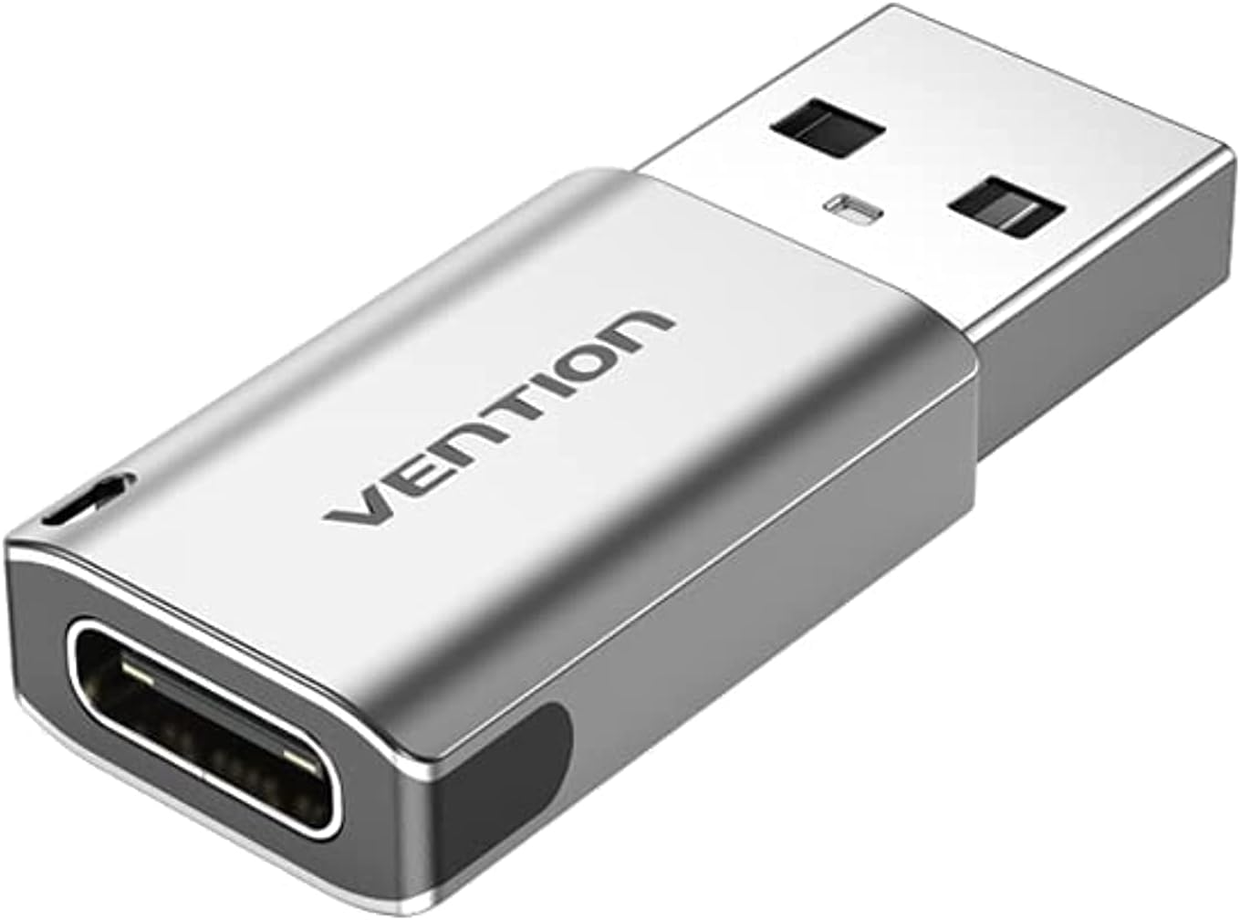 USB 3.0 Male to USB-C Female Adapter Gray Aluminum Alloy Type 5Gbps 3A Converter