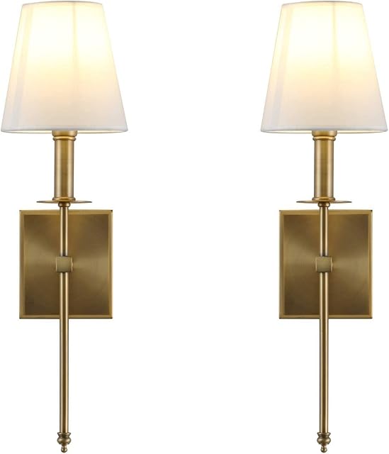 DCOC Wall Sconces Battery Operated Wall Lamp Set Of 2 DimmableBattery Powered Wall Light Fixtures With Remote Control-non Hardwired Sconce-Easy To Install-for Bedroom Farmhouse Bedside Reading Light