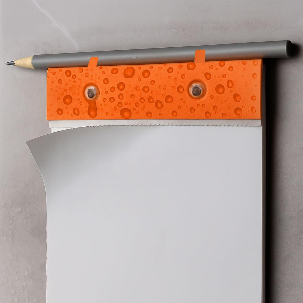 Blocco note doccia impermeabile - 100 pagine di carta pietra con matita e supporto - aderisce al muro senza residui - 4 colori disponibili - regalo per casa o ufficio Notacogitatio (4)