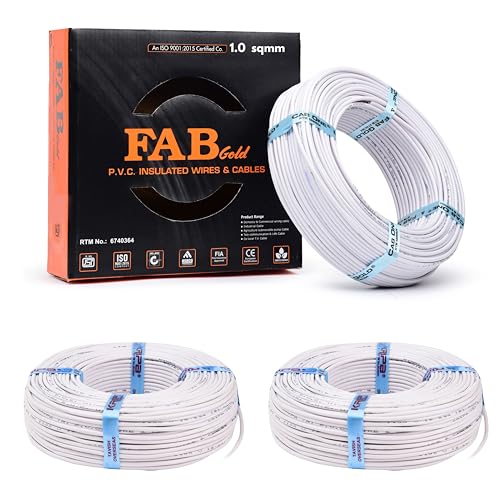 Image of KRIPA 1.0 MM 90 MTR FR PVC Insulated Copper wire Cable Pack OF-3