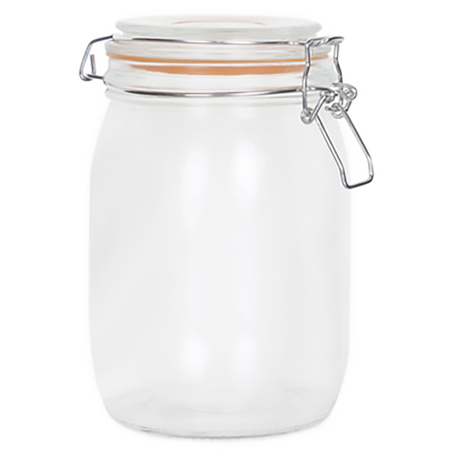 apollo THE HOUSEWARES BRAND Storage Jar with Airtight Clip Top Lid 750ml Glass Spice Food Preserve Container