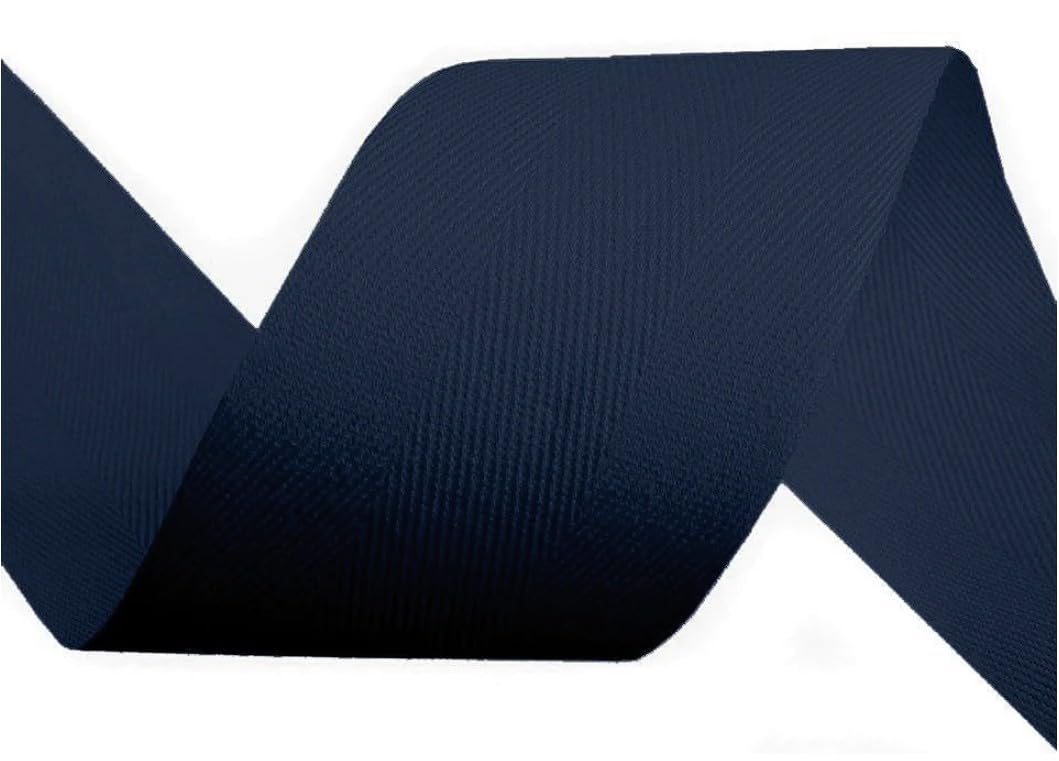 cyclingcolors cinta de sarga de algodón en espiga ancho 40mm x longitud 50m, azul