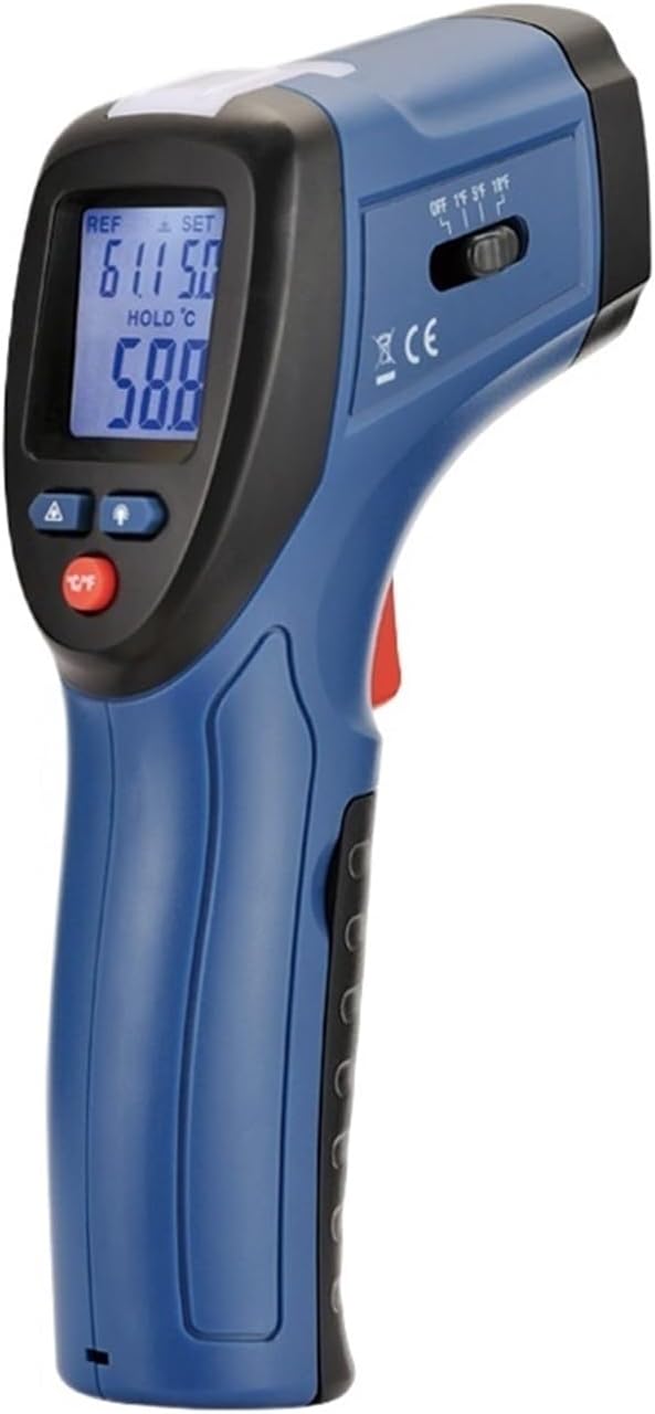 Compact Infrared thermomete r with Dual Targeting -50~380℃ Non-Contact Pyrometer Temperature Meter