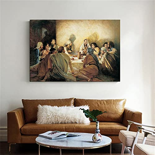 Fio The Last Supper Christ Jesus Poster Decorative Painting Canvas Wall Art Living Room Posters Bedroom Painting 16X24Inch(40X60Cm) #TOP5