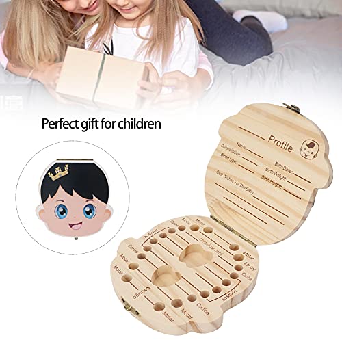 Babytanden Keepsake Box, houten kindertandorganizer voor de kindertijd(Jongens) - Image 5