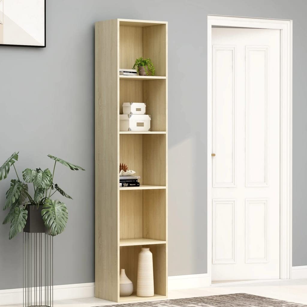 Estantería de madera de ingeniería roble Sonoma para soluciones de exhibición y libros