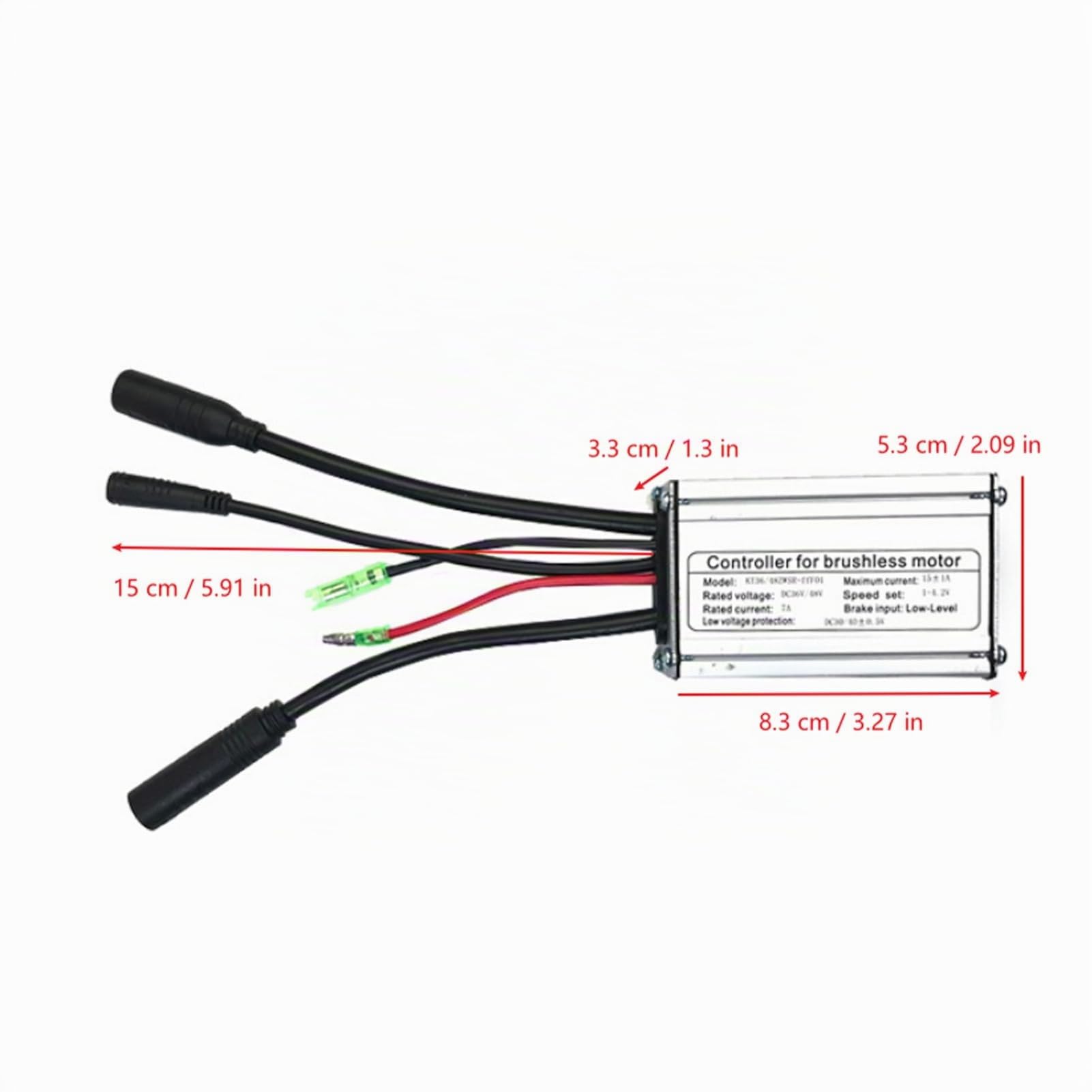 Controller per Bici Elettrica, Regolatore Motore 36V/48V, Controller per Scooter Elettrico Silenzioso, Adattatore Impermeabile con Hall per Bici Elettrica