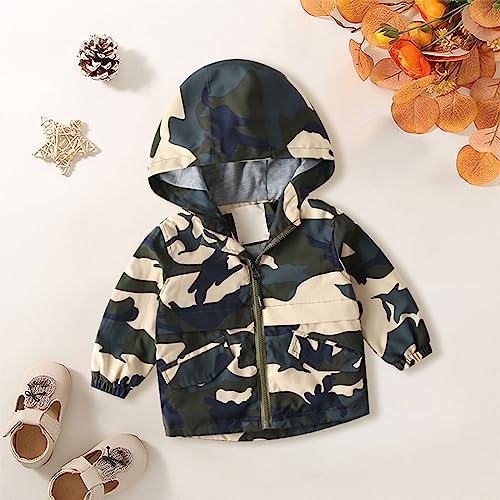 Little Girls Boys Rain Jacket Lightweight Waterproof Plain Fall Raincoat Zipper Hooded Lined Windbreaker Toddler2