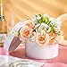 Nuenen Gift Boxes with Lids Floral Foam Set Round Boxes Flower Arrangements Supplies Round Floral Foam for Flowers for Mother's Day Bridesmaid Wedding(White)