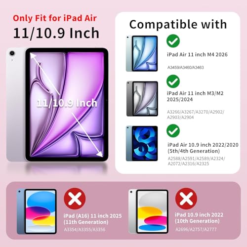 Funda con teclado para iPad Air 11 M4 M3 M2 y 10.9 retroiluminada 2
