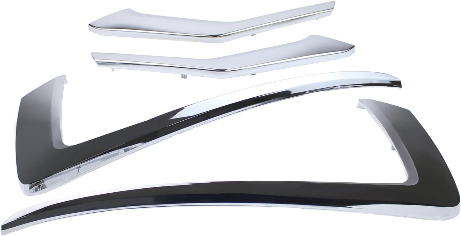 4Pcs Front Left Right Upper Lower Bumper Grille Molding for Mitsubishi Eclipse Cross 2018-2020 1.5L