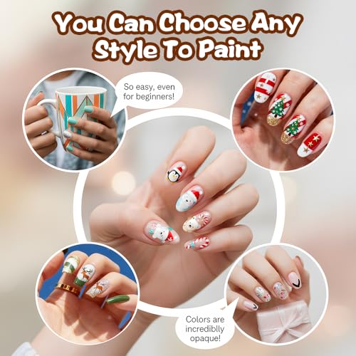 Image of 12 Colors Nail Art Pens Set, Nail Art Markers Polish Pen for 3D Nail Art, Drawing Painting Liner Brush for DIY Nail Art Beauty Adorn Manicure Tool (36 colors)