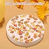 210pcs Mini Fall Leaves, 5 Styles Resin Funny Miniature Leaves for Crafts Small Tiny Resin Autumn Decoration Supplies Suitable for Vase Filler Micro Landscape Garden Decor #2