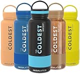 Coldest Insulated Water Bottle with Handle Lid | Leak Proof, Simple Insulated Modern Stainless Steel