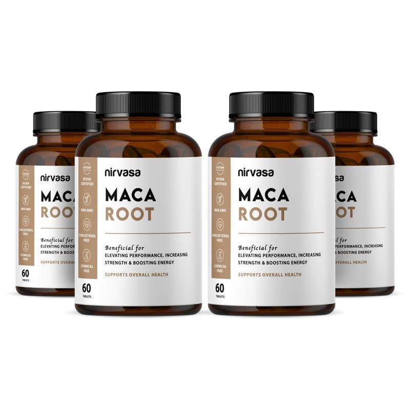 Nirvasa Maca Root Tablets for Men & Women (800mg) | Cholesterol-Free Maca Tablets to Improve Energy, Strength & Reproductive Health - 60 Tablets Set of 4 (B0BS427PBF) Amazon Price History, Amazon Price Tracker