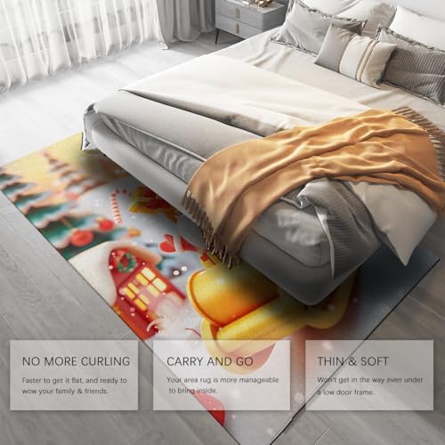 Tapis Noël lavable antidérapant pour protéger votre salon - 5