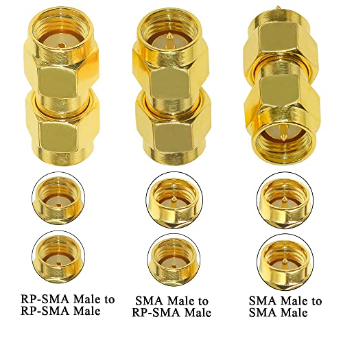 TUOLNK SMA Male to RP-SMA Male Adapter, SMAJ to RPSMAJ RF Coaxial Connector, 50Ω, for WiFi Router FPV Drone, Signal Booster - Image 3