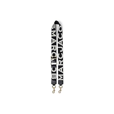 Marc Jacobs The Logo Webbing Strap Bags Black/White, Polyester