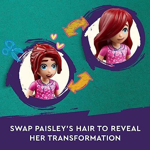 Friends Parrucchiere, Giochi Creativi per Bambini e Bambine, Set con Monopattino Giocattolo e con Personaggi Paisley e Olly, Capelli ed Espressioni Facciali Cambiabili delle Mini Bamboline 41743 - Lego - Immagine 4