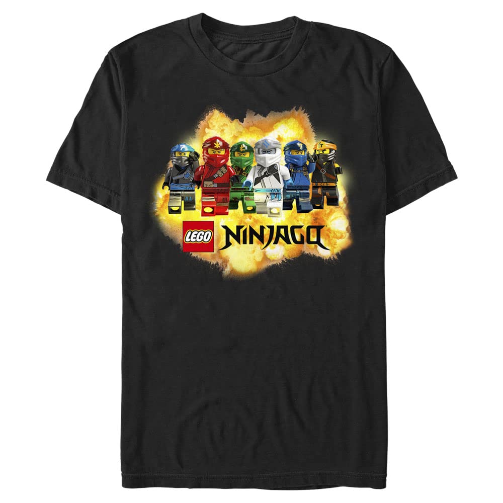 Fifth SunLego Ninjago Ninja Explosion Young Men's Short Sleeve Tee Shirt