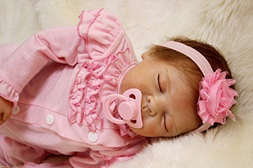 MAIHAO 22zoll 55cm Reborn Babys Madchen lebensechte babypuppen realistische schlafend silikon Puppen wie echtes Toddler… – Bild 3