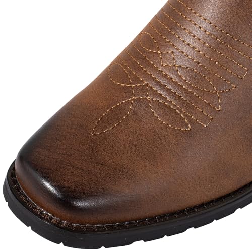 J's.o.l.e Chelsea Cowboy Boots for Men Square Toe Western Boots Classic Casual Work Ankle Boots3