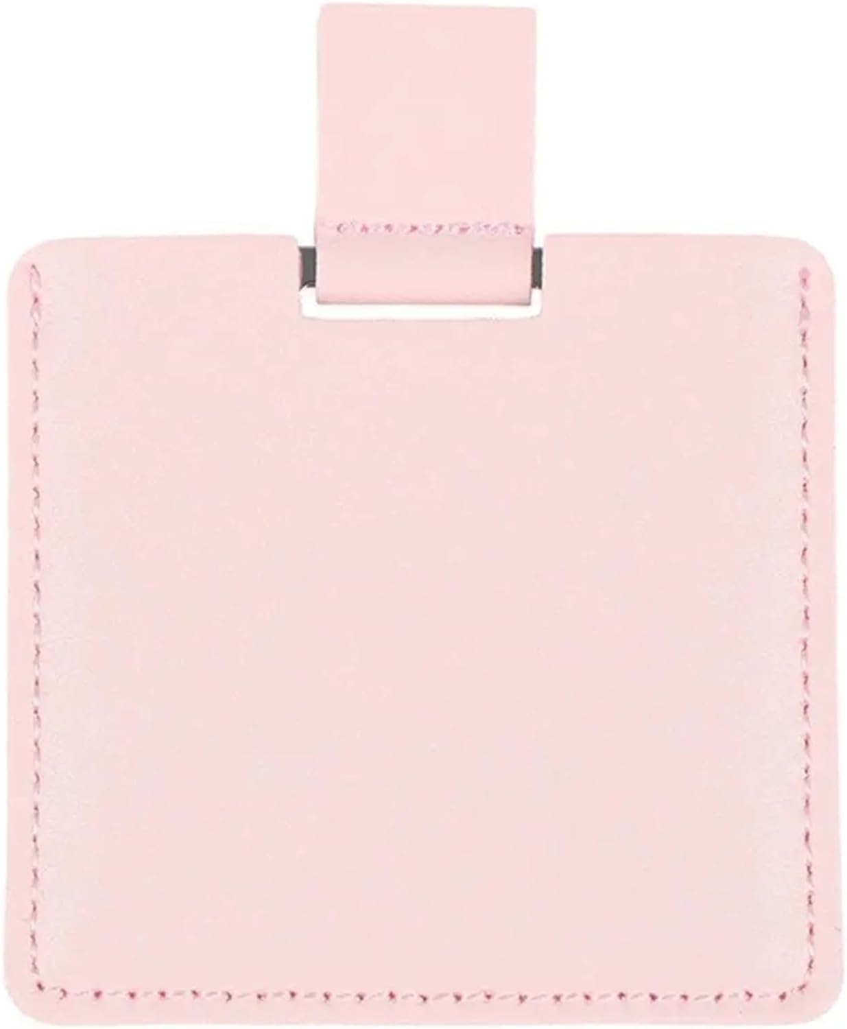 Folding Unbreakable Makeup Mirrors Solid Color Cosmetic Tools Small Mirror Handheld Vanity(Pink-1)