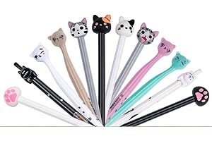 12 Pack Cute Cat Gel Pens Fun Kawaii Pens Set