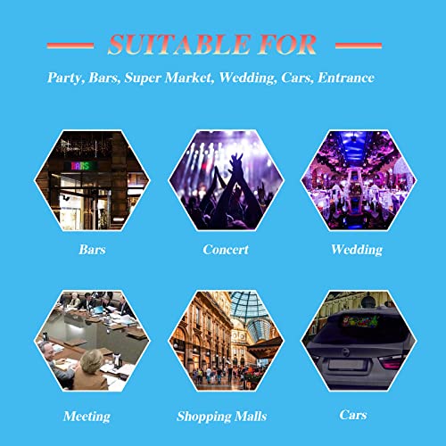 Timelux Smart Led Sign, Car Sign By Bluetooth App,Flexible And Scrolling Led Matrix Panel, Led Display Board For Shop, Bar, Store And Business #TOP6