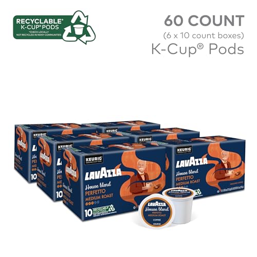 Image of Lavazza House Blend Perfetto, Single-Serve Keurig K-Cup Pods, Medium Roast Coffee, 60-Count Box (6 Packs of 10)