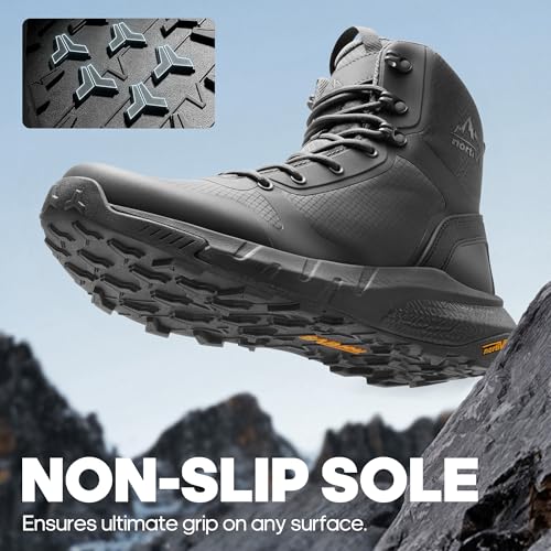 Image of NORTIV 8 Men's Military Tactical Boot Lightweight Comfortable Boots for Work All Day Side Zipper Motorcycle Combat Hiking Boots Metrostrike(8-9 Inches)