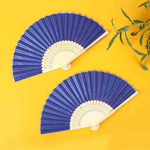 9 Pezzi Ventagli di Stoffa Ventaglio di Seta