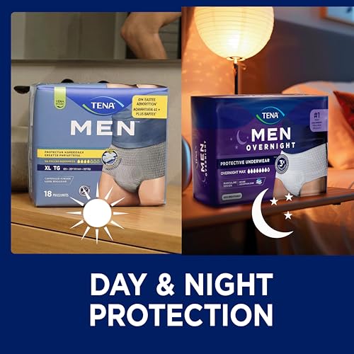 Image of Tena Men Protective Underwear for Men, Maximum Absorbency, Better Fit, Adult Diaper, Large, 20 Count
