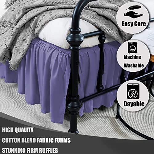 Image of Bed Skirt Full Size 14 Inch Drop Ruffled Bed Skirt with Split Corners