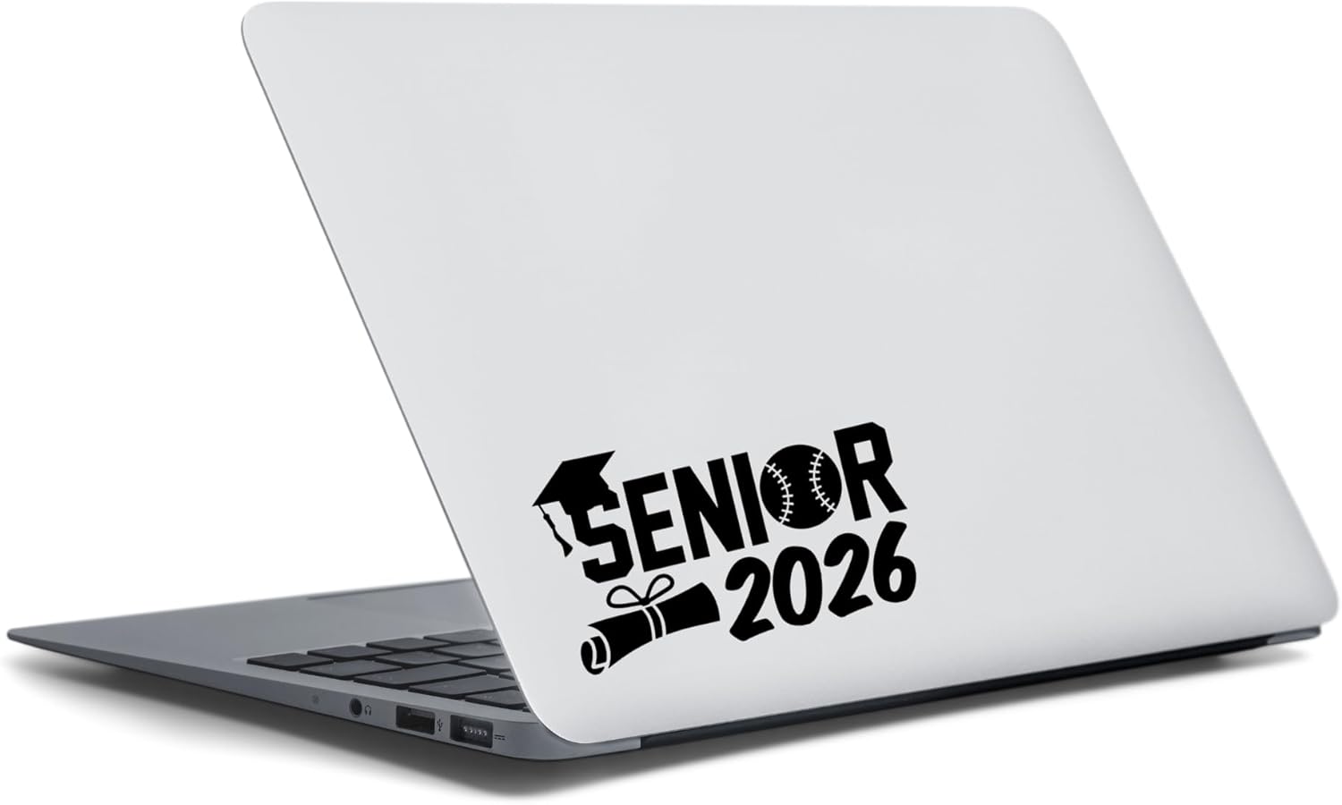 Senior 2026 Baseball Vinyl Decal Sticker, Graduation Cap and Diploma Theme