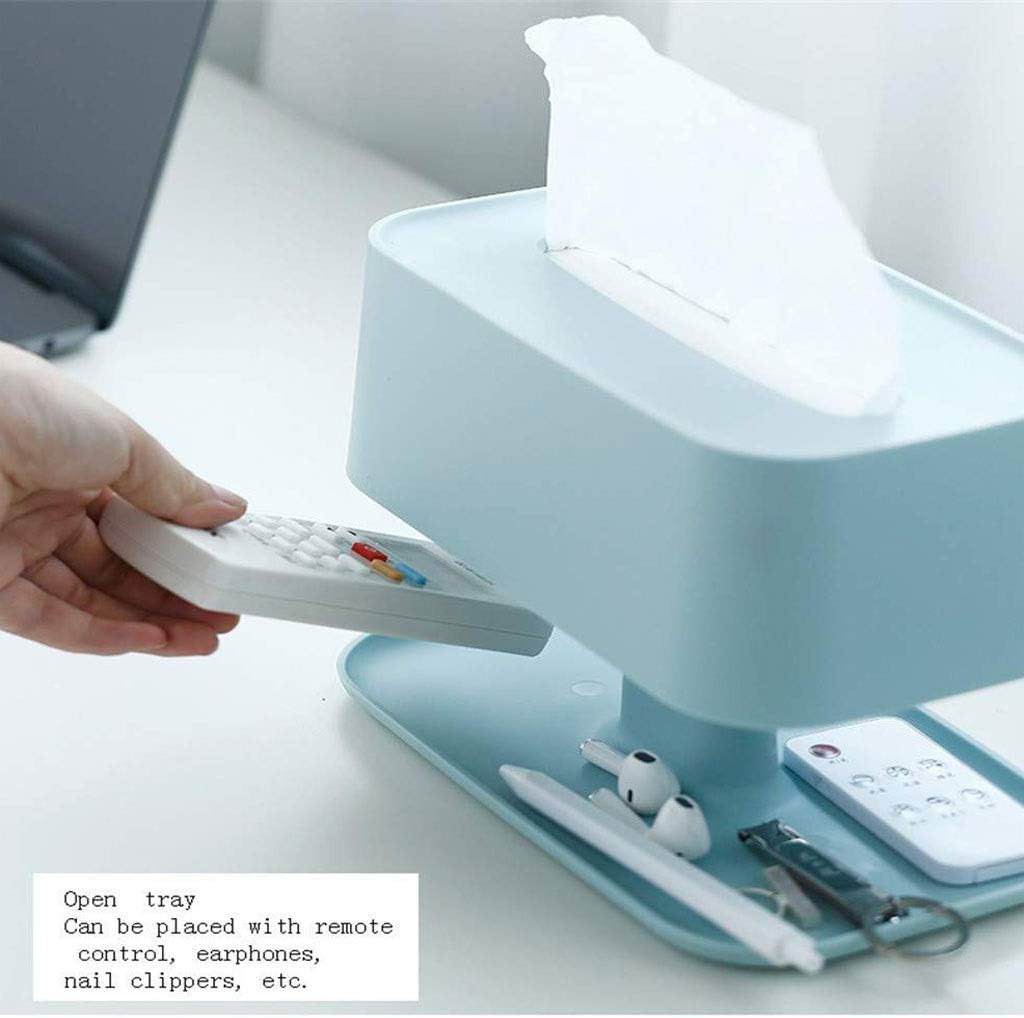 Plastic Tissue Box，Plastic Square Box Cover Holder for Bathroom Vanity Countertops, Bedroom Dressers, Night Stands