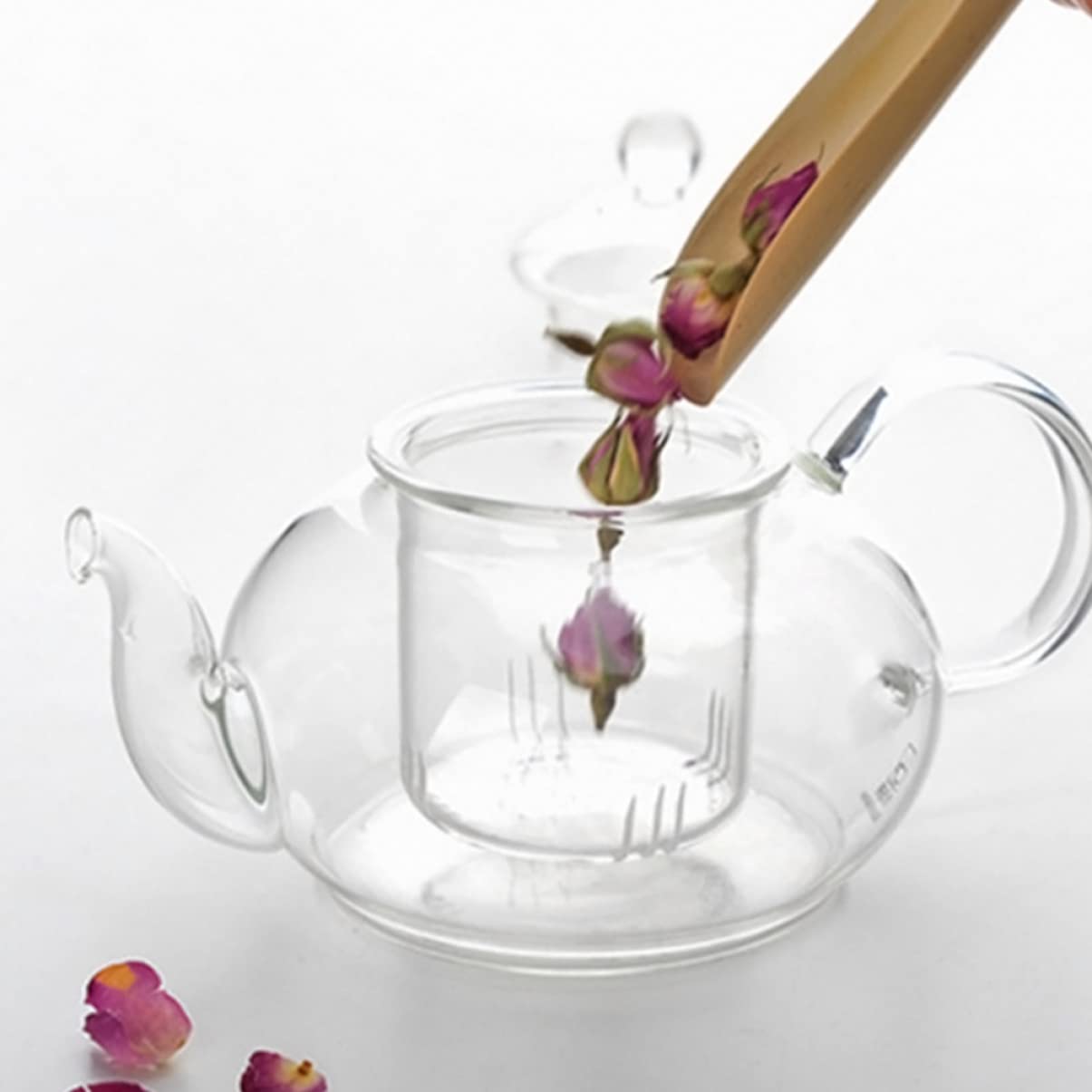 PRETYZOOM 6 Stück Teeservice aus Hitzebeständigem Glas mit Teesieb Doppelwand Tassen Transparenter Teekanne für Heißen Tee und Eistee Kung Fu Teegeschirr für Teeliebhaber