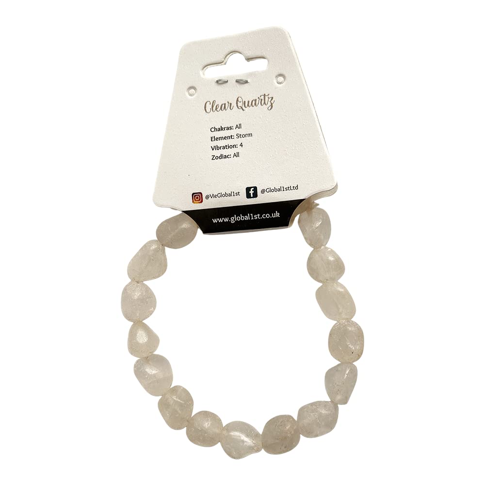 VIE Tumbled Bracelet, Clear Quartz