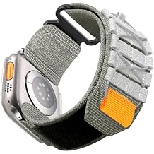 Quick Release Compatible with Apple Watch Ultra/Ultra 2 38mm 40mm 41mm 42 mm 44mm 45mm 49mm Rugged Woven Loop Nylon Velcro Sport Watch Band for iWatch Series 9/8/7/6/5/4/3/2/1/SE for Men Women