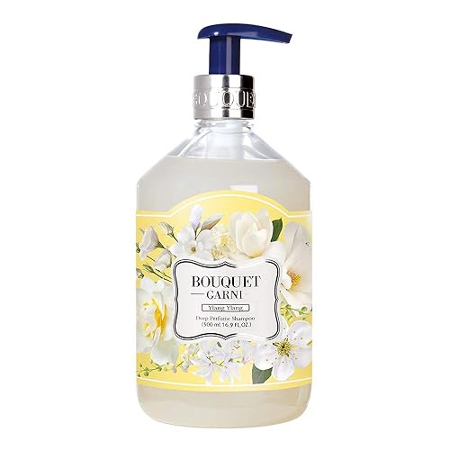 Shampoo Ylang Ylang - Champú hidratante para cabello seco con fragancia de larga duración, hidratante y limpieza del cuero cabelludo con surfactante