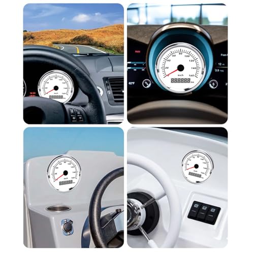 Velocímetro para barco en acero inoxidable 316L con pantalla retroiluminada de 7 colores 2