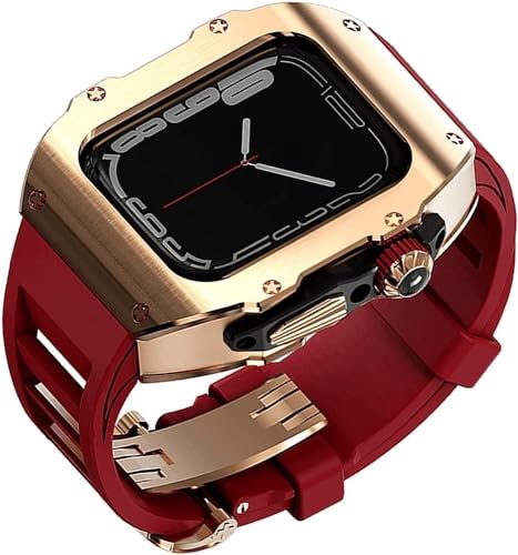 Boîtier de montre en acier pour iWatch 45mm : l'élégance robuste d'un bracelet en caoutchouc