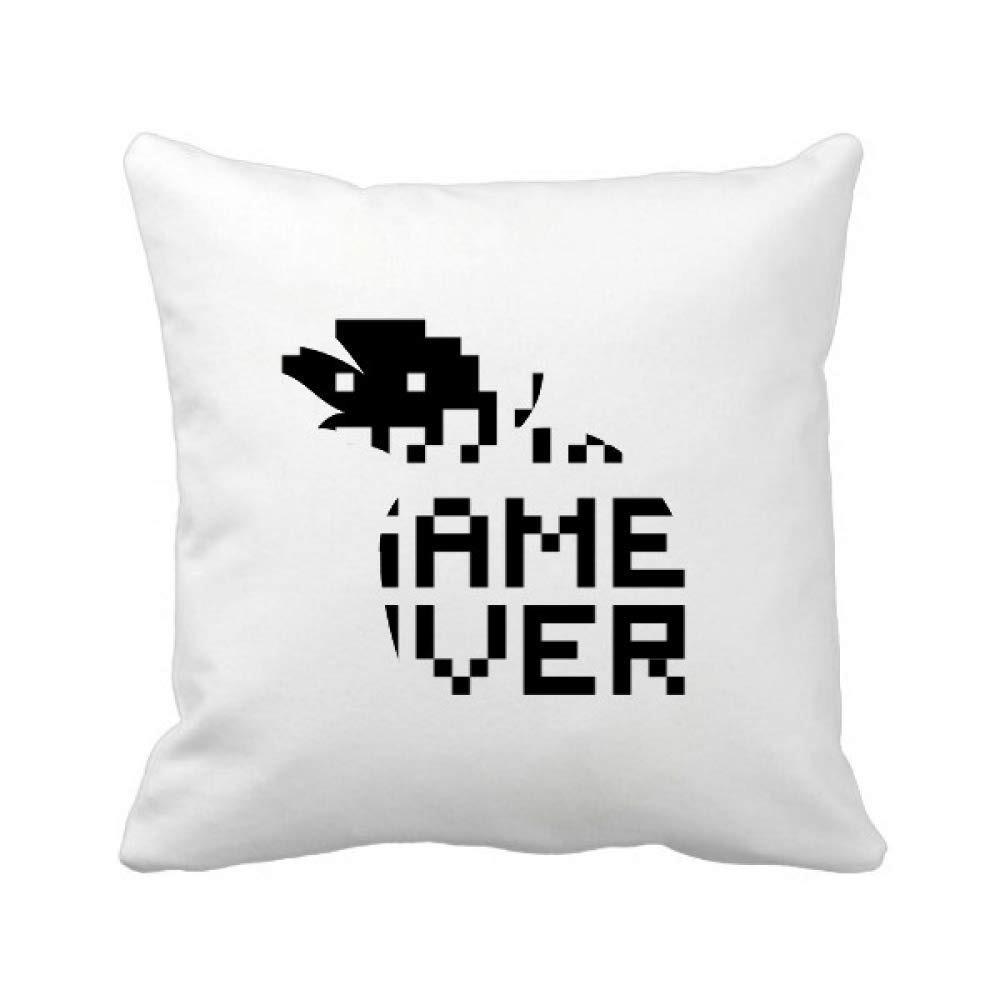 Housse de coussin Game Over pixel ananas pour relooker un canapé terne